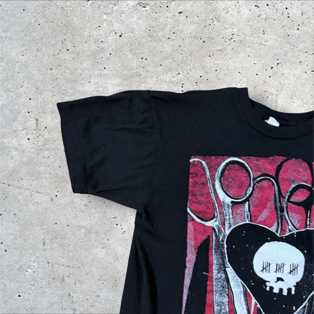Alkaline Trio Heart Skull Scissors Band Graphic T Shirt Tultex Medium M - Picture 4 of 8